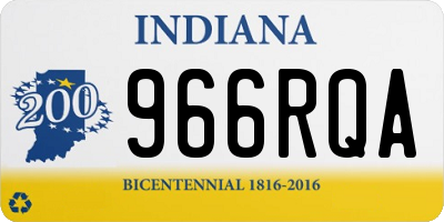 IN license plate 966RQA