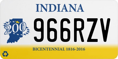 IN license plate 966RZV
