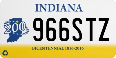 IN license plate 966STZ