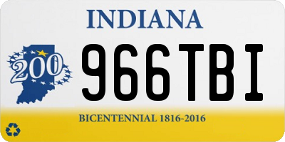 IN license plate 966TBI