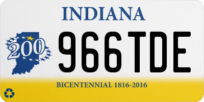 IN license plate 966TDE