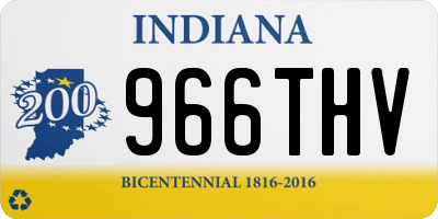 IN license plate 966THV