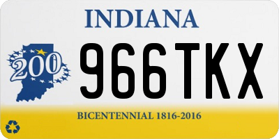 IN license plate 966TKX