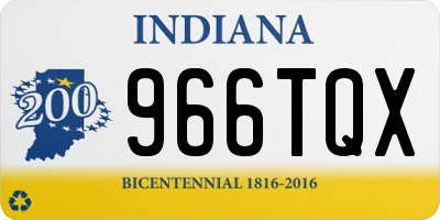 IN license plate 966TQX