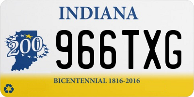 IN license plate 966TXG