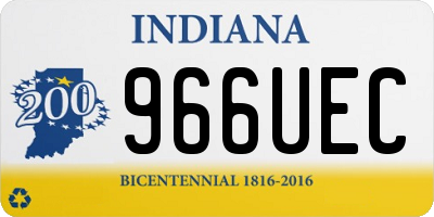 IN license plate 966UEC