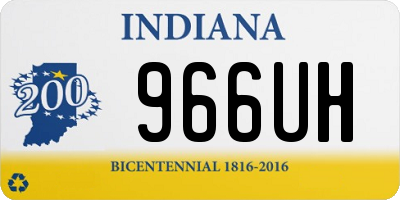 IN license plate 966UH