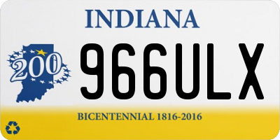 IN license plate 966ULX