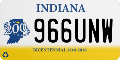 IN license plate 966UNW