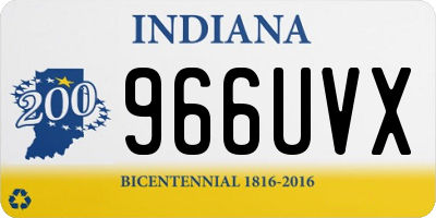 IN license plate 966UVX