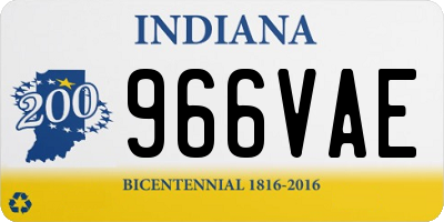 IN license plate 966VAE