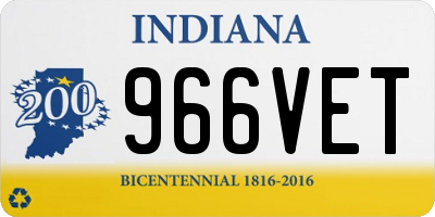IN license plate 966VET