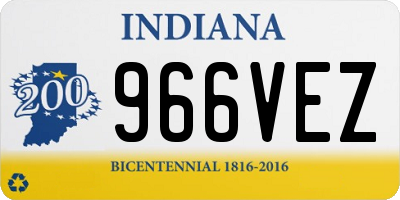 IN license plate 966VEZ