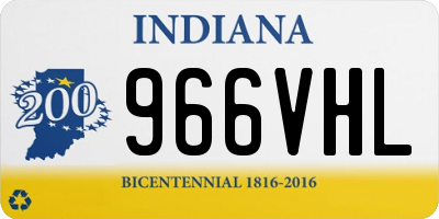 IN license plate 966VHL