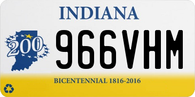 IN license plate 966VHM