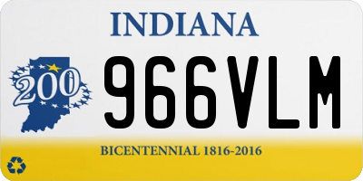 IN license plate 966VLM