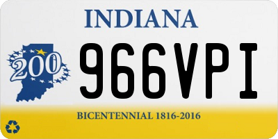 IN license plate 966VPI