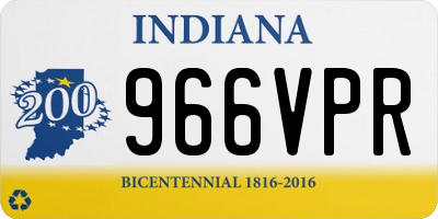 IN license plate 966VPR