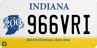 IN license plate 966VRI