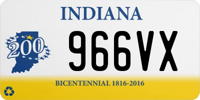 IN license plate 966VX