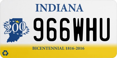 IN license plate 966WHU
