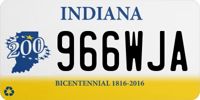 IN license plate 966WJA