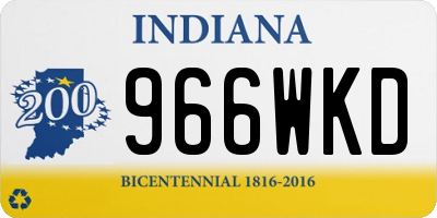 IN license plate 966WKD