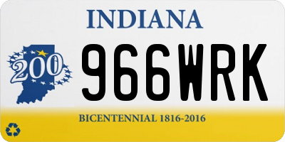 IN license plate 966WRK