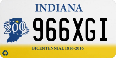 IN license plate 966XGI