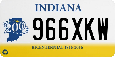 IN license plate 966XKW