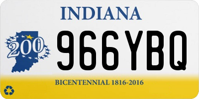 IN license plate 966YBQ