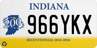 IN license plate 966YKX