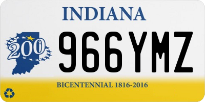 IN license plate 966YMZ
