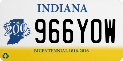 IN license plate 966YOW