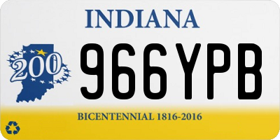 IN license plate 966YPB