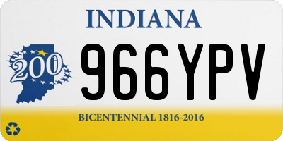 IN license plate 966YPV