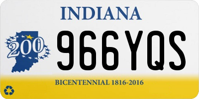 IN license plate 966YQS