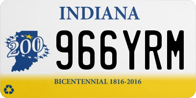 IN license plate 966YRM
