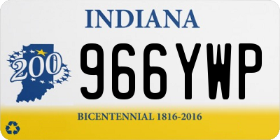 IN license plate 966YWP