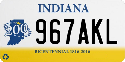 IN license plate 967AKL