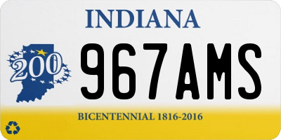 IN license plate 967AMS