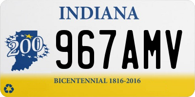 IN license plate 967AMV