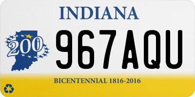 IN license plate 967AQU