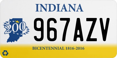 IN license plate 967AZV