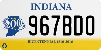 IN license plate 967BDO