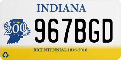 IN license plate 967BGD