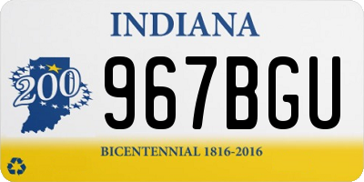 IN license plate 967BGU