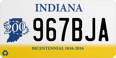 IN license plate 967BJA