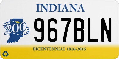 IN license plate 967BLN