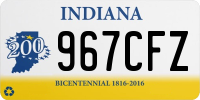IN license plate 967CFZ